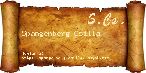 Spangenberg Csilla névjegykártya